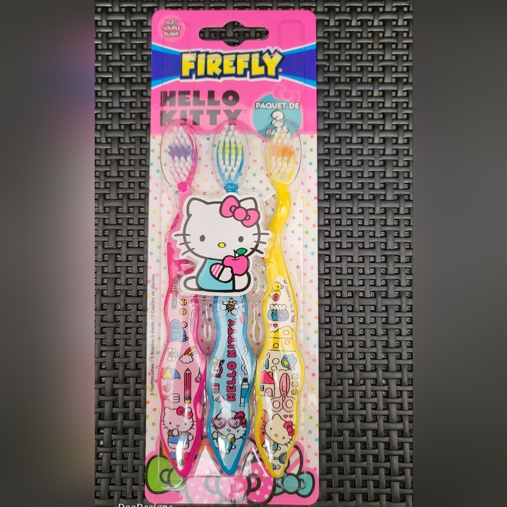 Hello Kitty, 3 pack soft toothbrush